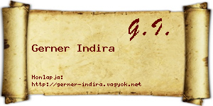 Gerner Indira névjegykártya